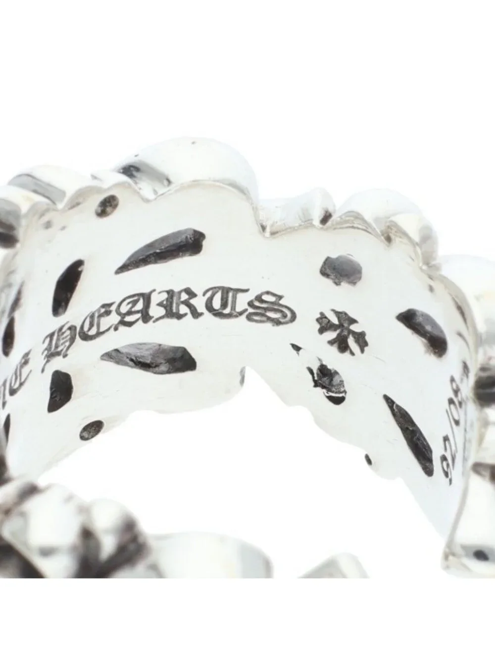 Chrome Hearts Dbl Flrl Double Floral Cross Silver Ring